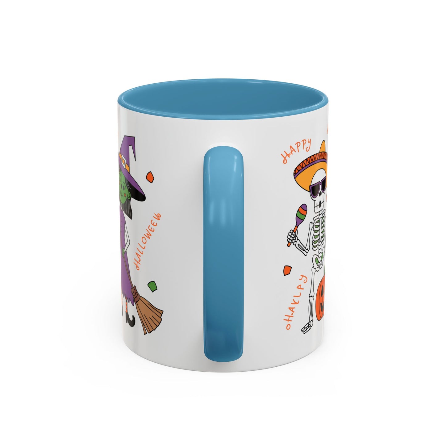 Halloween Mug - Skeleton & Witch