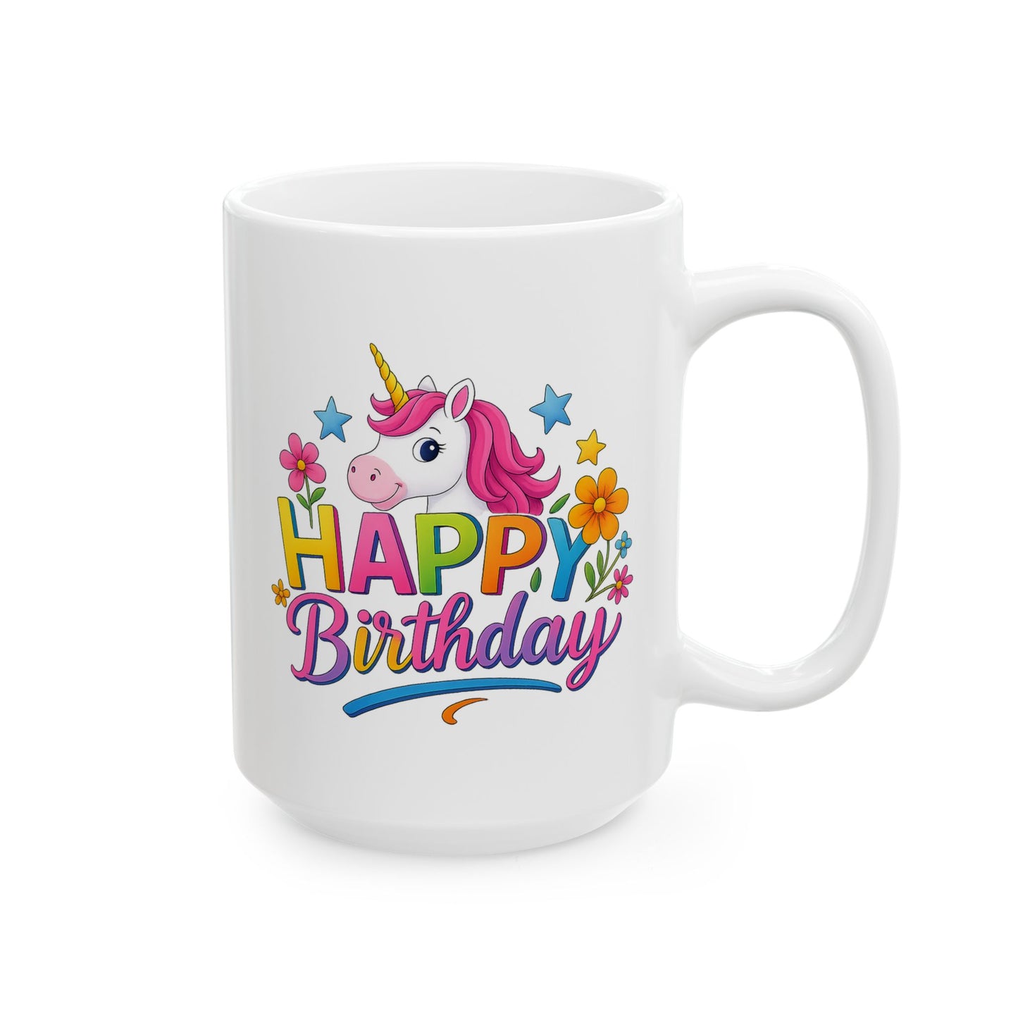 Birthday Mug - Happy Birthday Unicorn Clipart