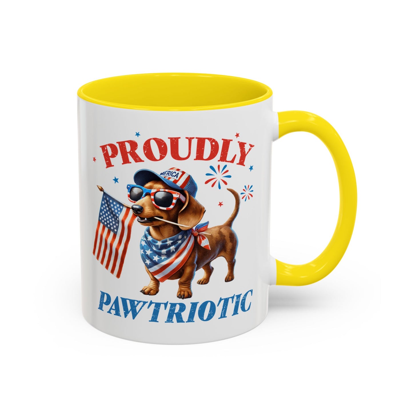 4th of July Mug - Proudly Pawtriotic Dog