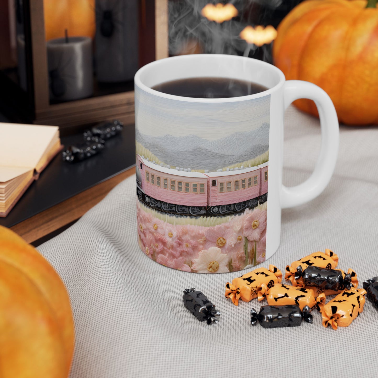 Artistic Mug - Felted Train 1