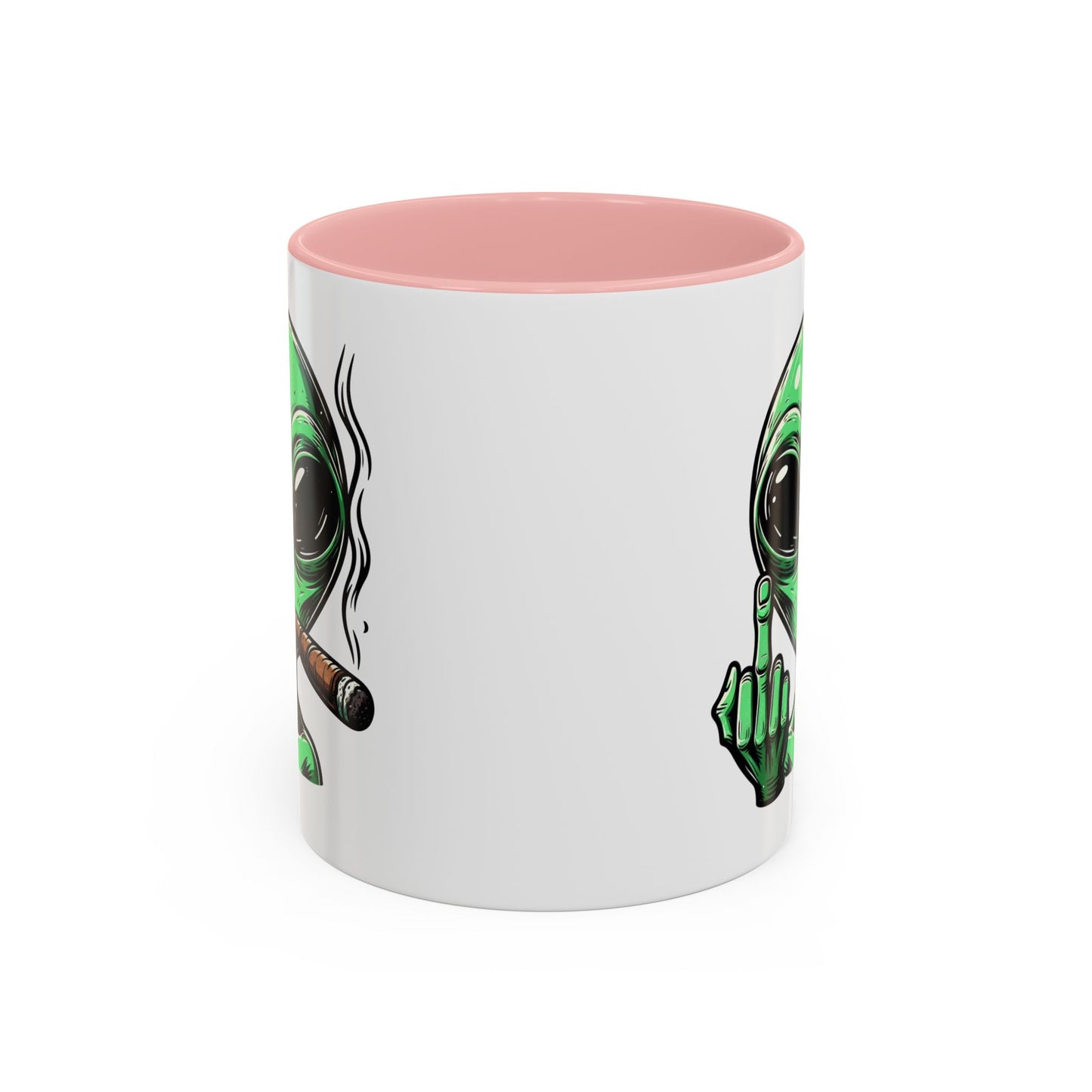 Adult Mug - Green Alien Fuck You Human