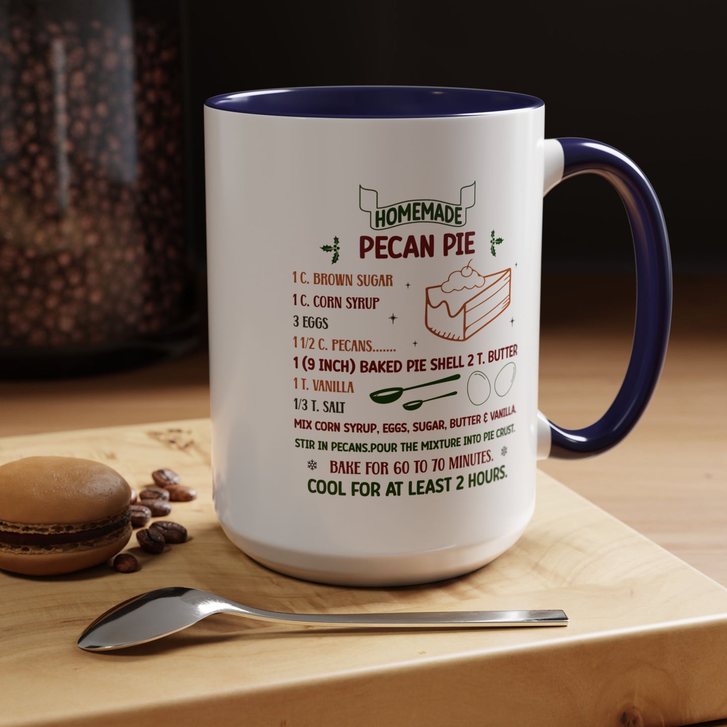 Christmas Mug - Homemade Pecan Pie Recipe