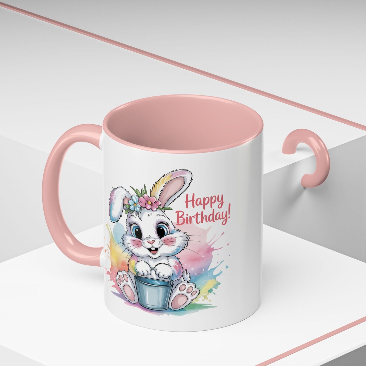 Birthday Mug - Happy Birthday Cute Bunny