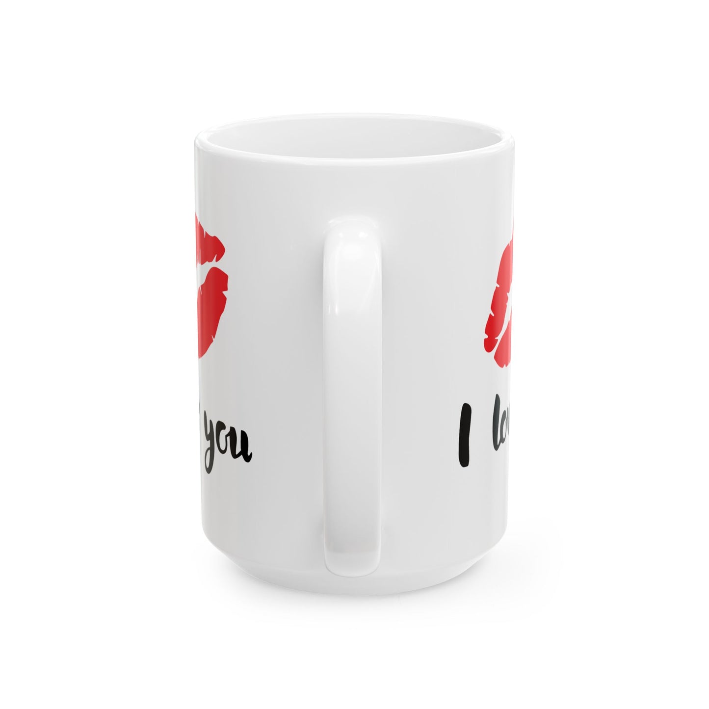 Anniversary Mug - I Love You Red Lips Kiss