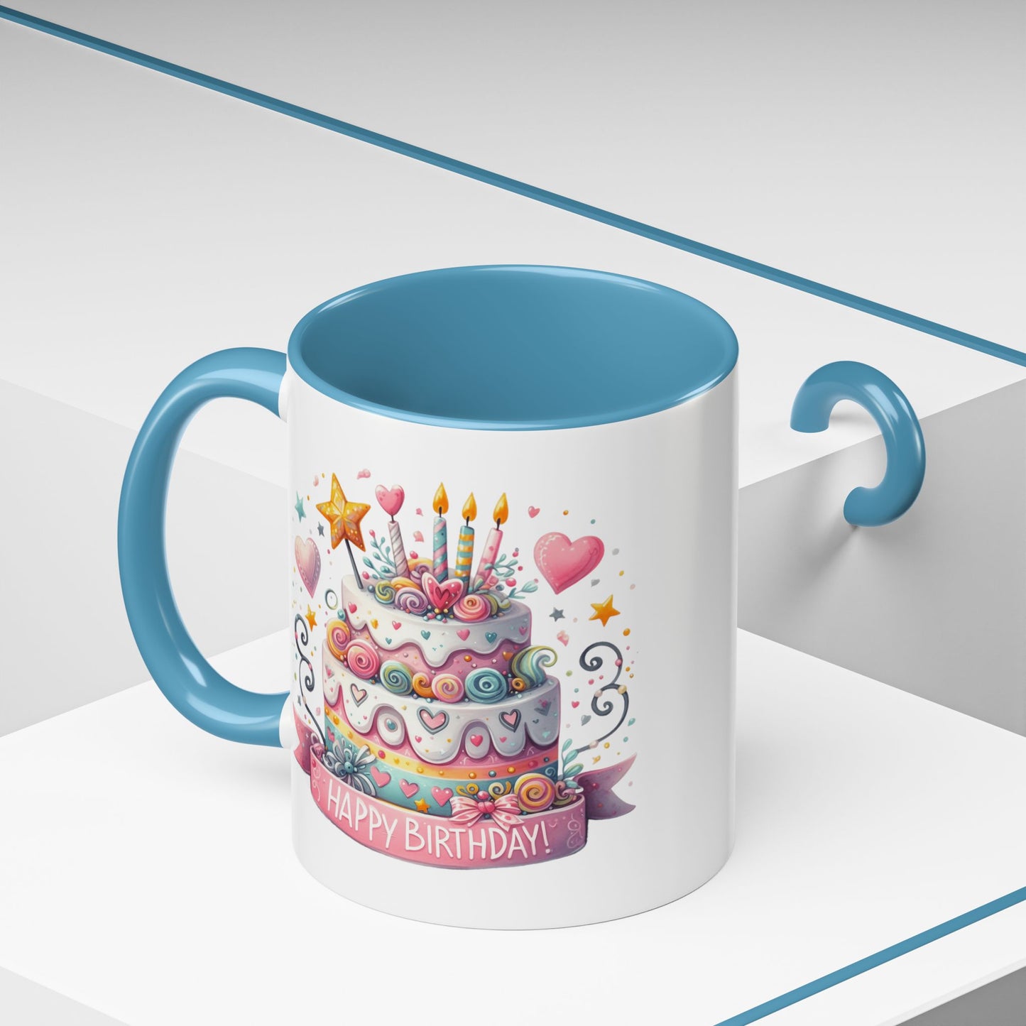 Birthday Mug - Happy Birthday Two Tiered Cake