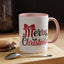 Christmas Mug - Merry Christmas Red & Green Text Bow