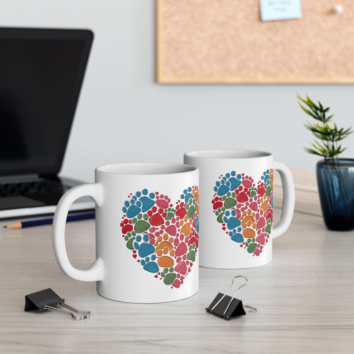 Animal Mug - Dog Paws Heart