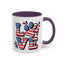4th of July Mug - Animal Love USA Flag