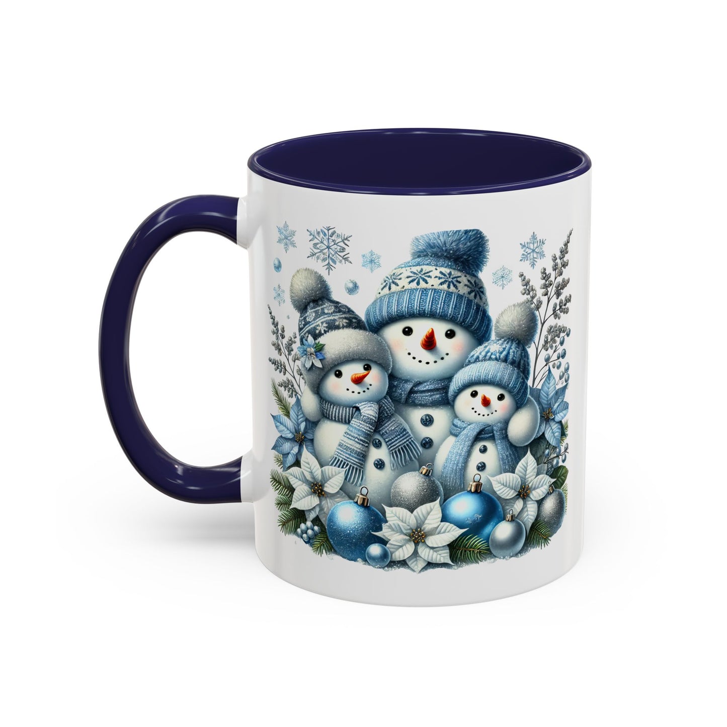 Christmas Mug - Blue Snowman Family