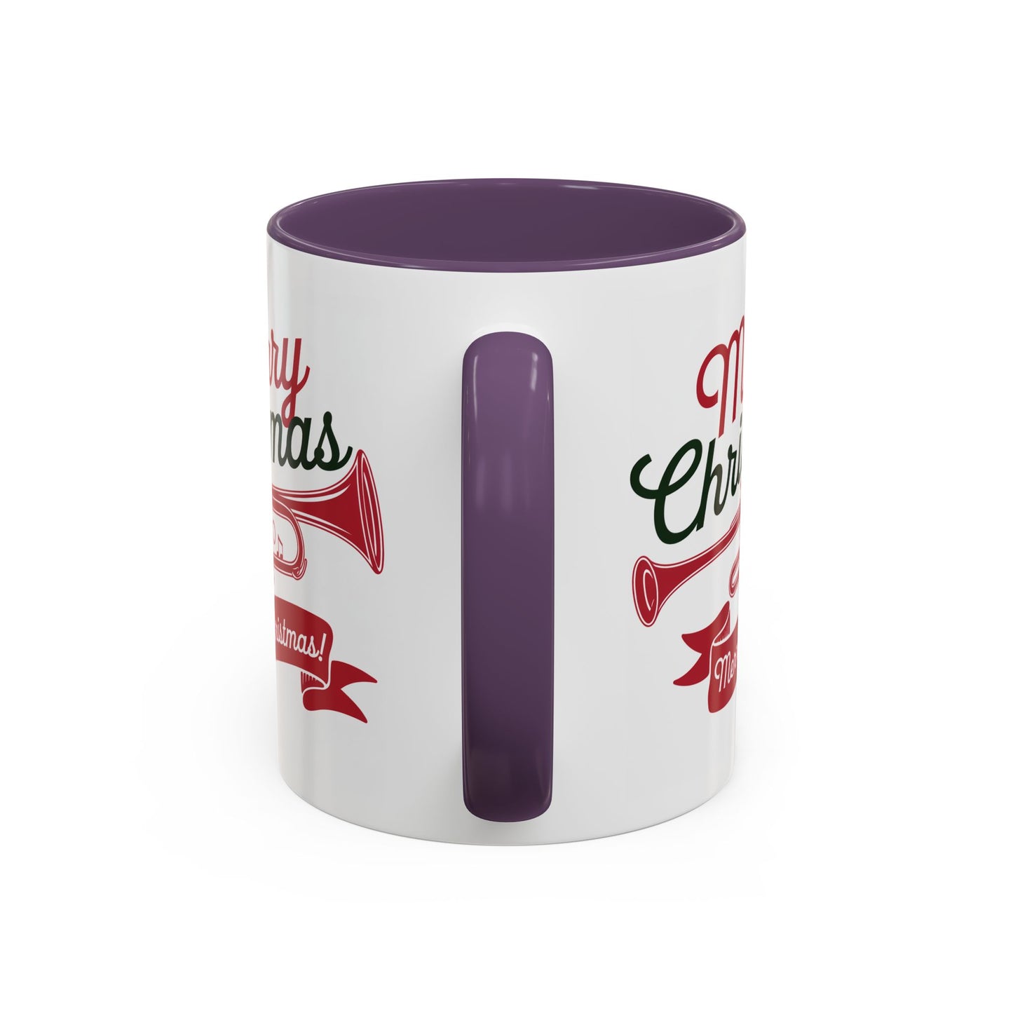 Christmas Mug - Red & Green Text Trumpet
