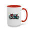 Christmas Mug - Merry Christmas White Red & Blue Text