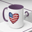 4th of July Mug - Heart American Flag