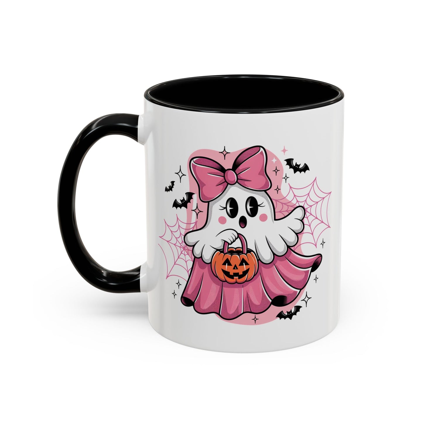 Halloween Mug - Ghost With Pink Bow