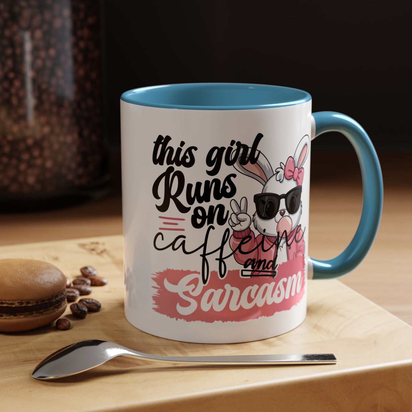 Humor Mug - This Girl Runs on Caffeine & Sarcasm