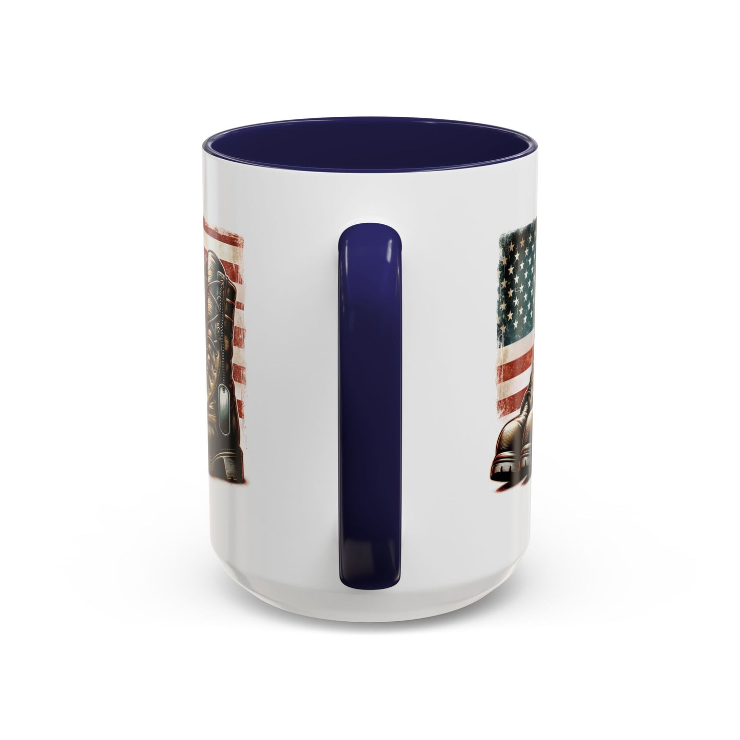 4th of July Mug - Fallen Soldier Boots Flag