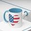 4th of July Mug - God Bless America Flag Heart