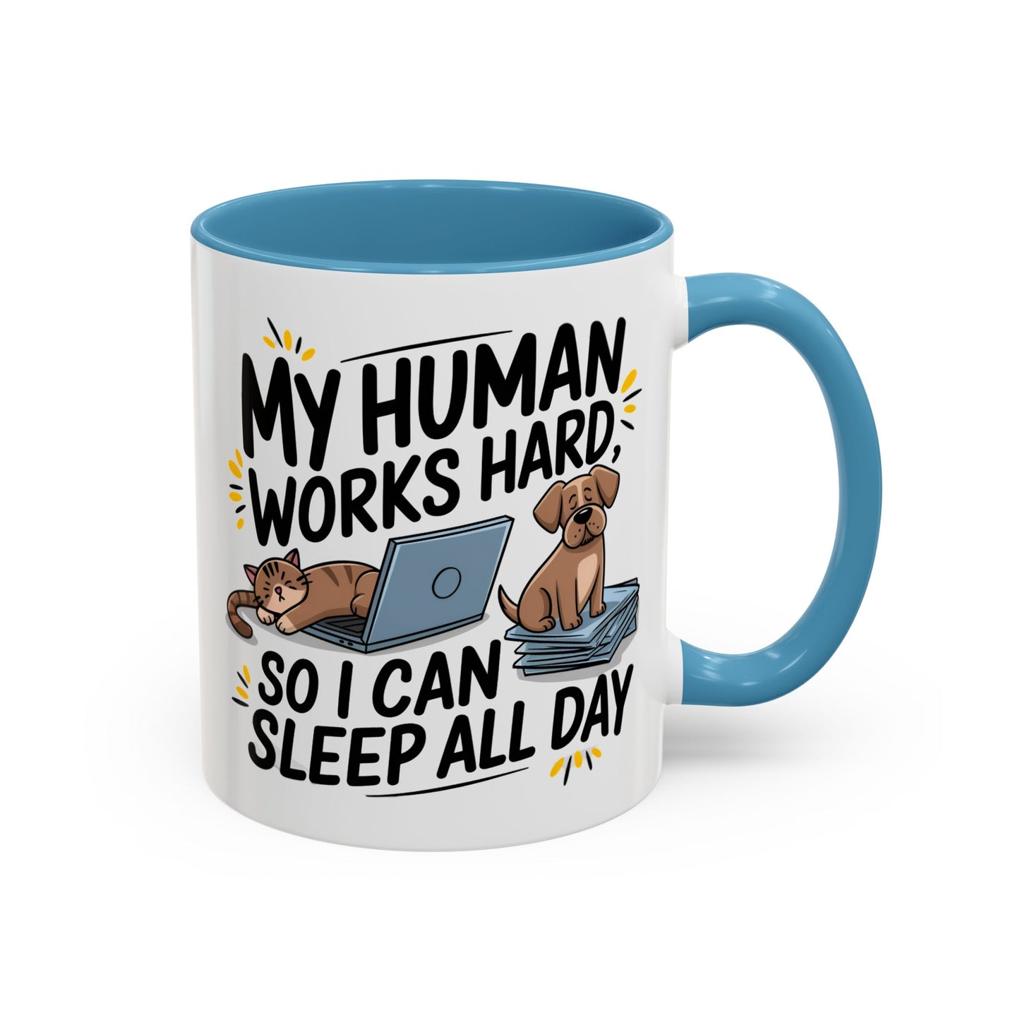 Animal Mug - My Human Works Hard