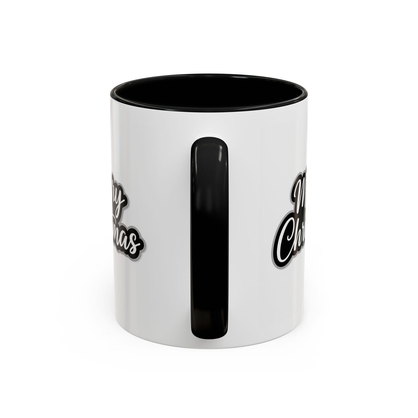 Christmas Mug - Merry Christmas White Black & Grey Text