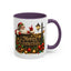 Christmas Mug - Merry Christmas Gold Text Santa Point Ornaments