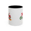 Christmas Mug - Merry Christmas Green & Red Text Santa Presents