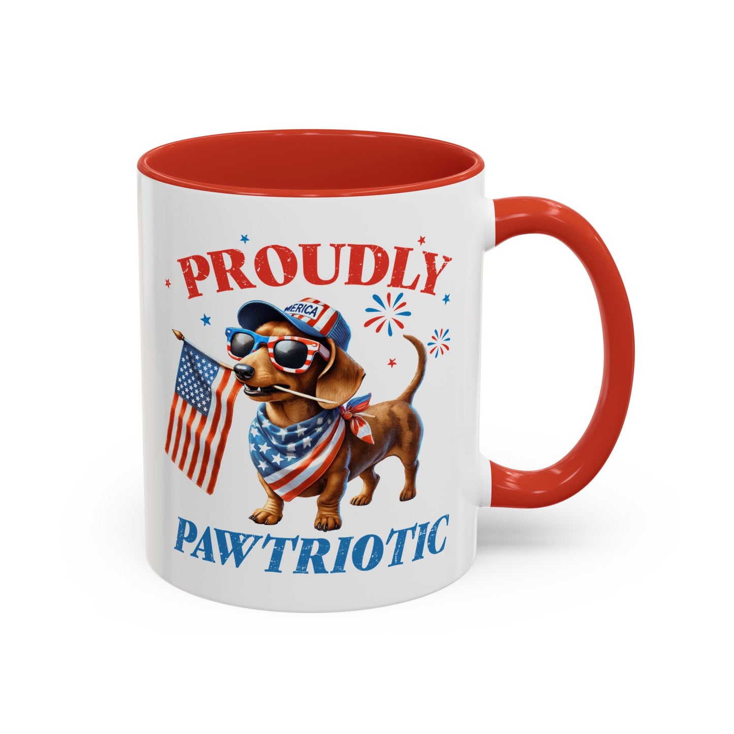 4th of July Mug - Proudly Pawtriotic Dog
