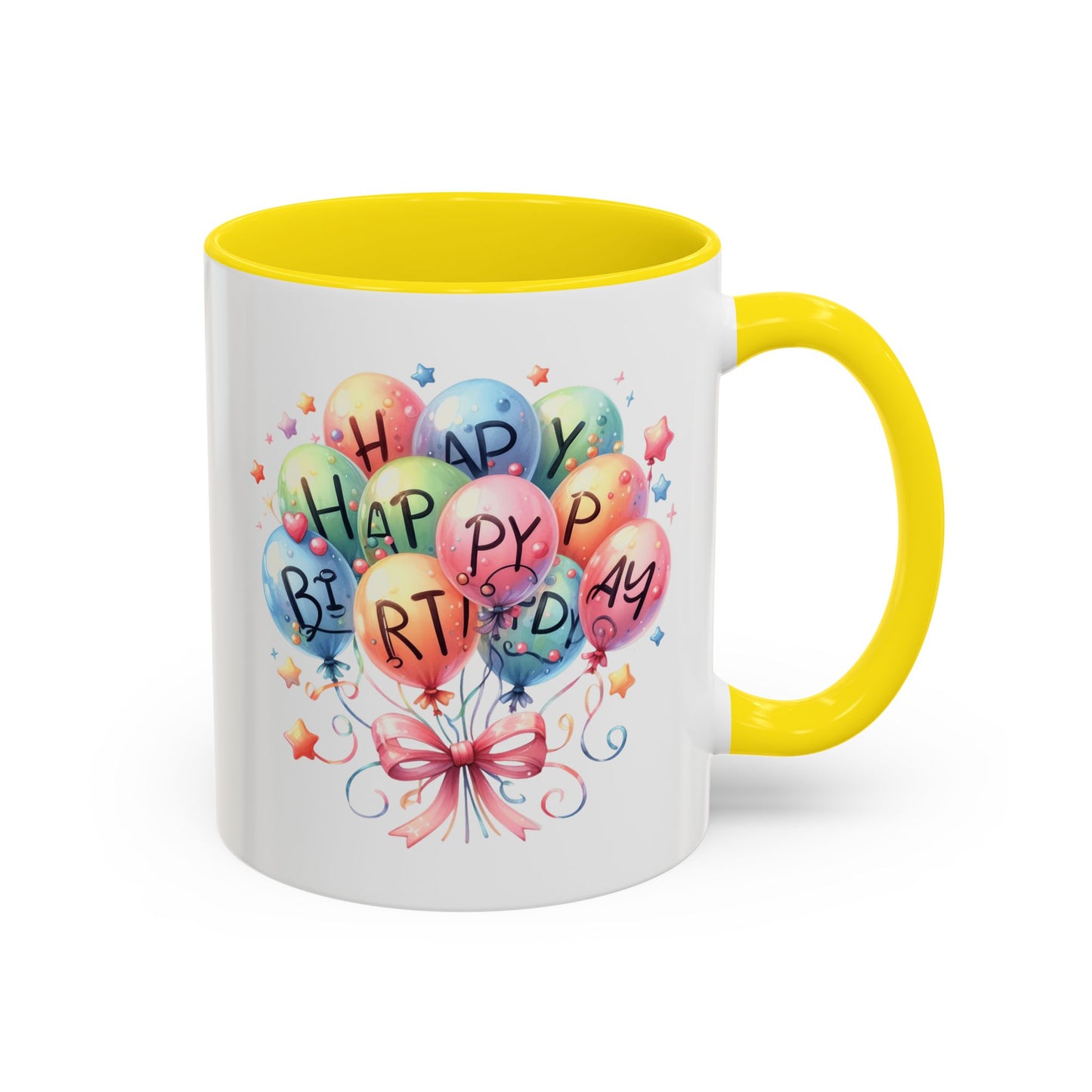 Birthday Mug - Happy Birthday Balloons