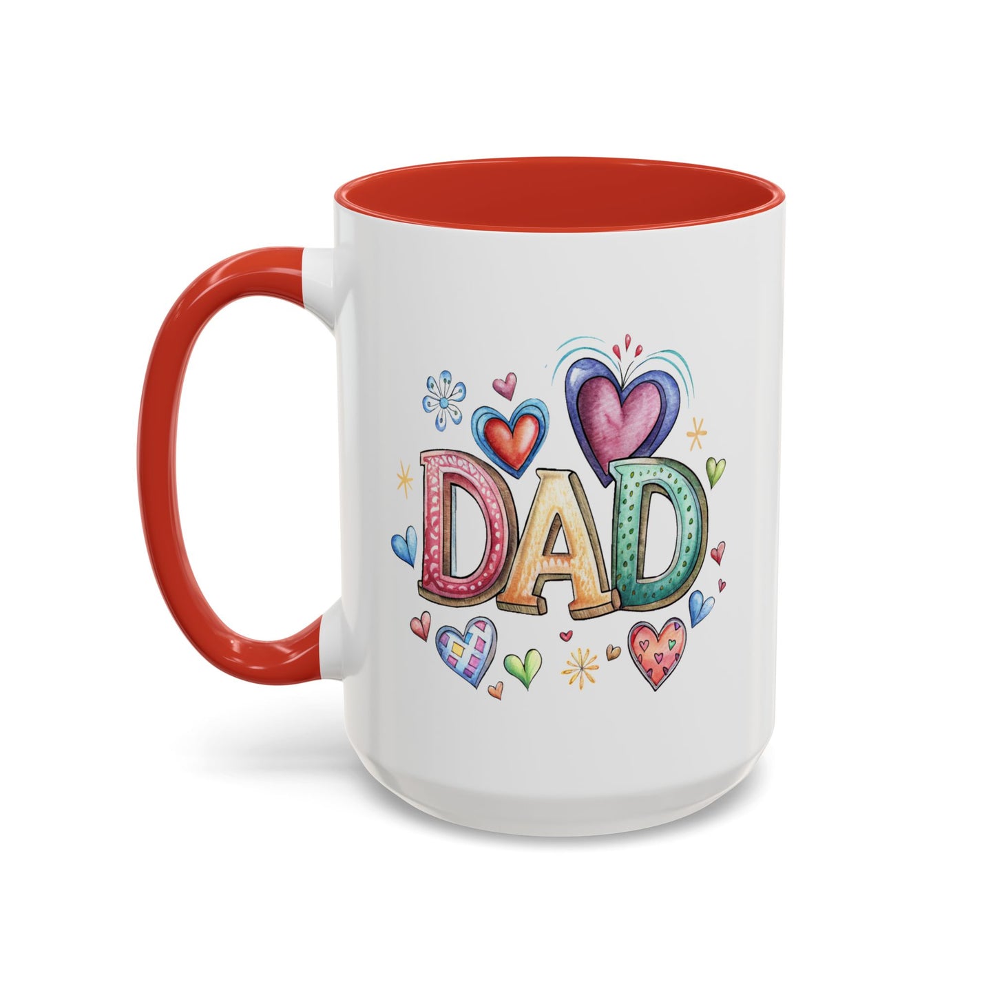 Father's Day Mug - Dad Hearts