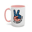 4th of July Mug - All American Girl Peace Sign