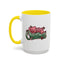 Christmas Mug - Merry Christmas Red & Green Text Mistletoe