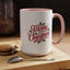 Christmas Mug - Merry Christmas Red Text Mistletoe