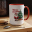 Christmas Mug - Merry Christmas Red Text Santa Tree Presents