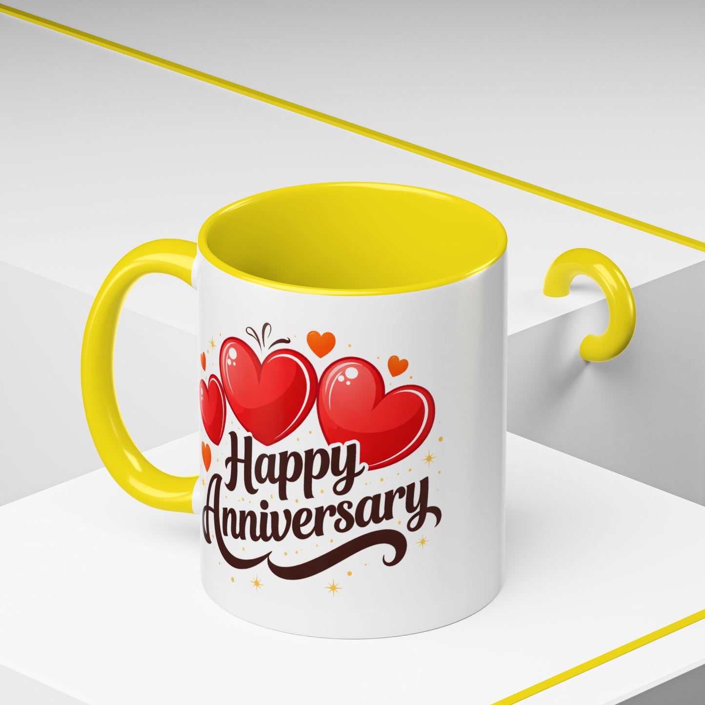 Anniversary Mug - Happy Anniversary Hearts