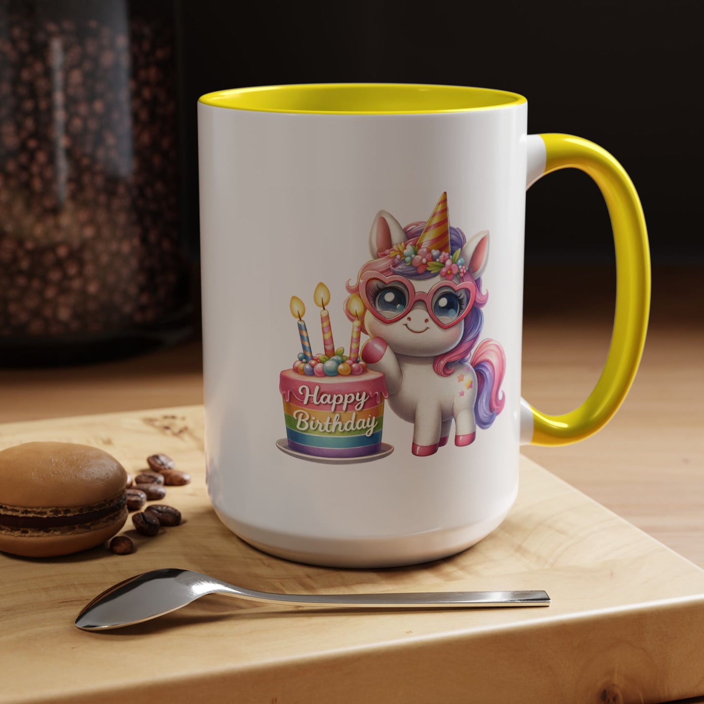 Birthday Mug - Unicorn Candles
