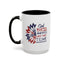4th of July Mug - God Bless America Sunflower