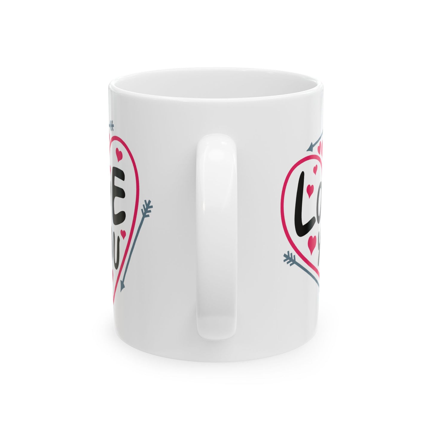 Anniversary Mug - Love You Heart & Arrows