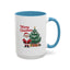 Christmas Mug - Merry Christmas Red Text Santa Tree Presents