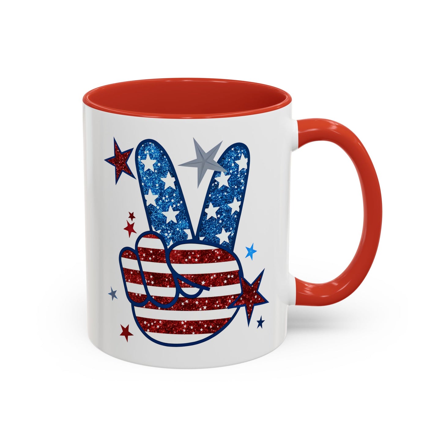 4th of July Mug - America Peace Sign