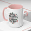 Christmas Mug - Merry Christmas and a Happy New Year Black Text Tree Ornaments Presents
