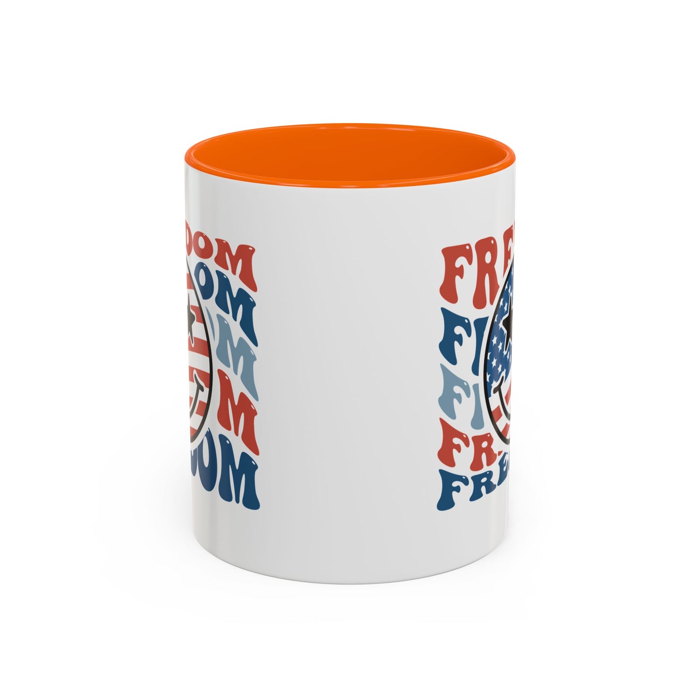 4th of July Mug - Freedom Smiley Face