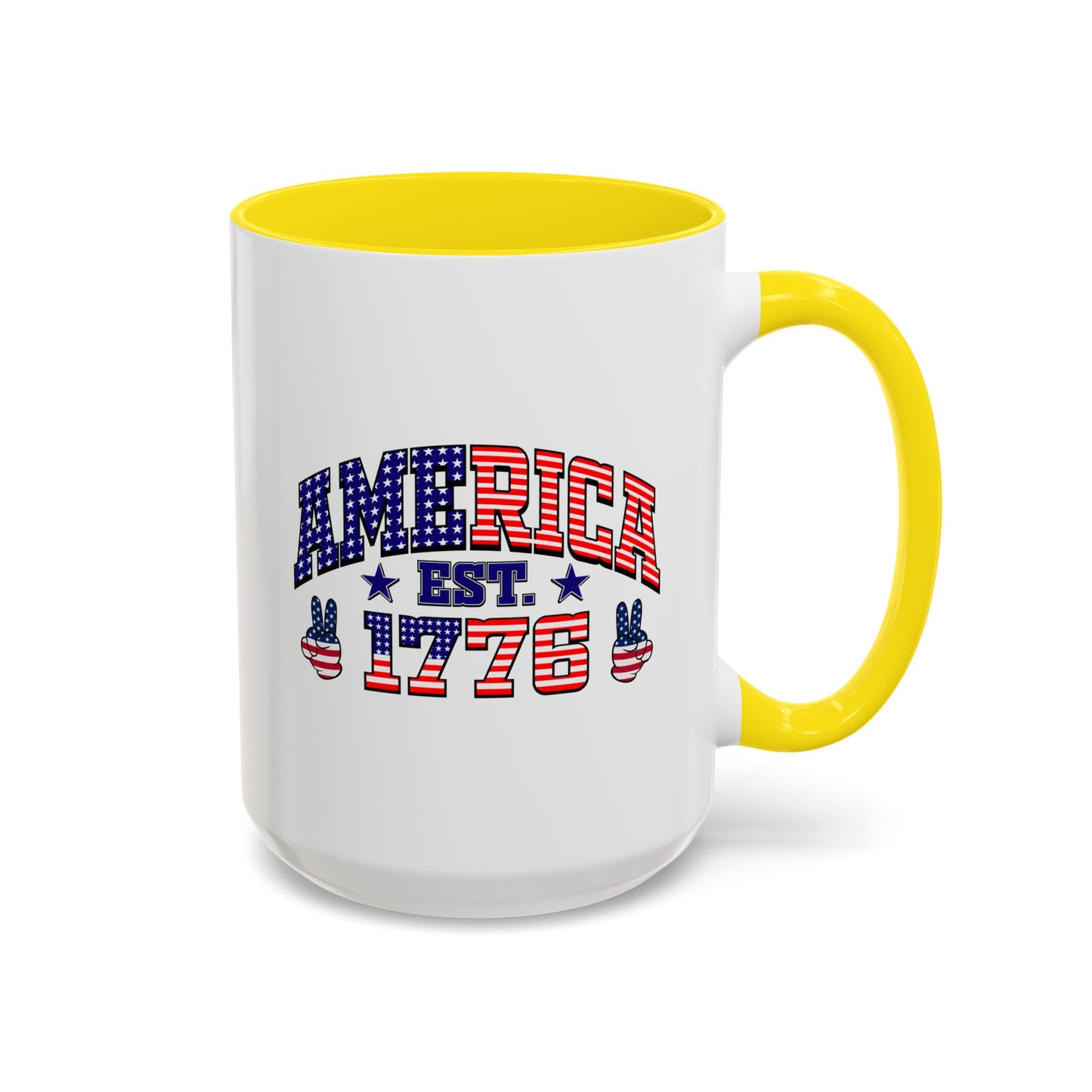 4th of July Mug - American Est 1776 Patriotic Flag