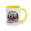 Christmas Mug - Merry Christmas Red & White Camper