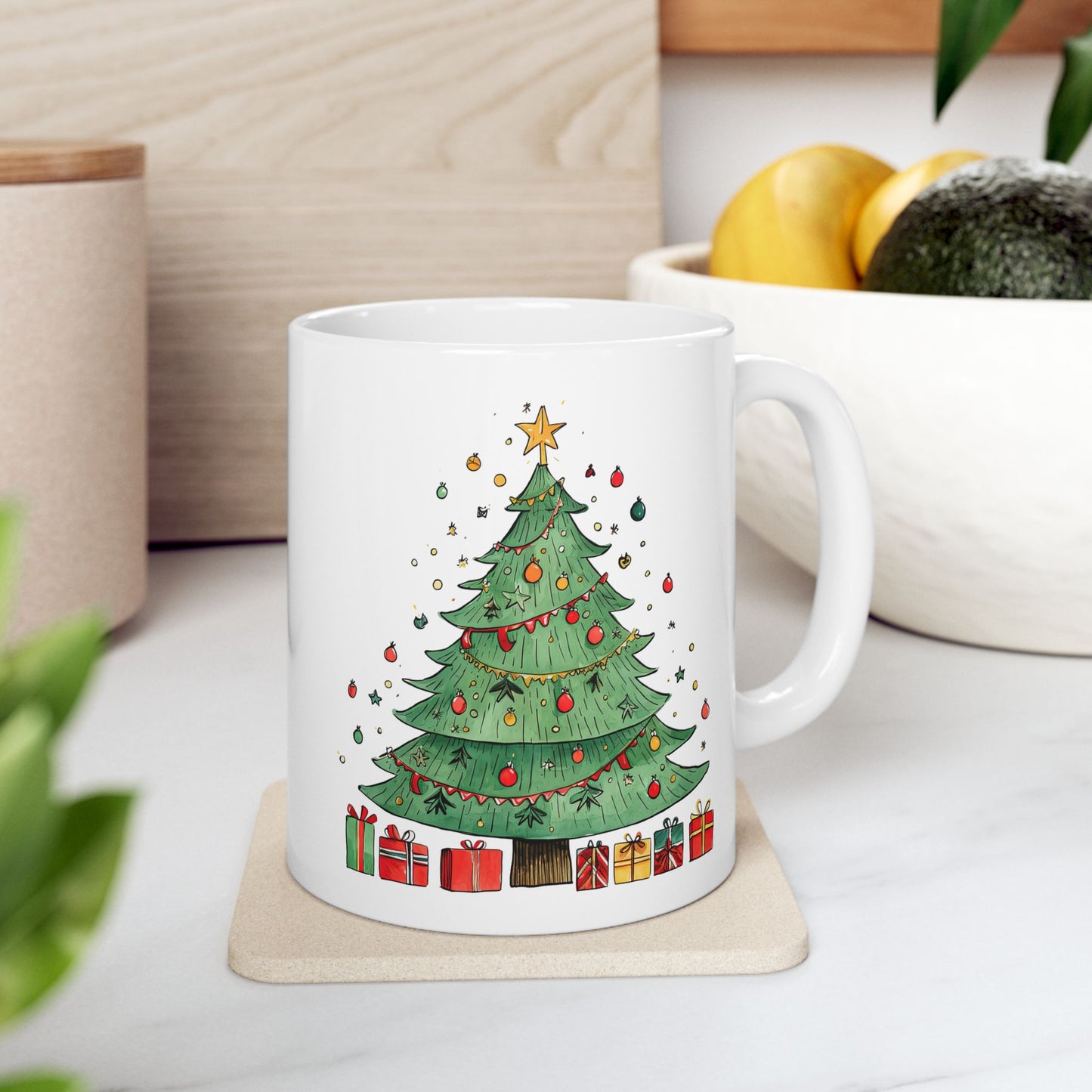 Christmas Mug - Christmas Tree with Presents