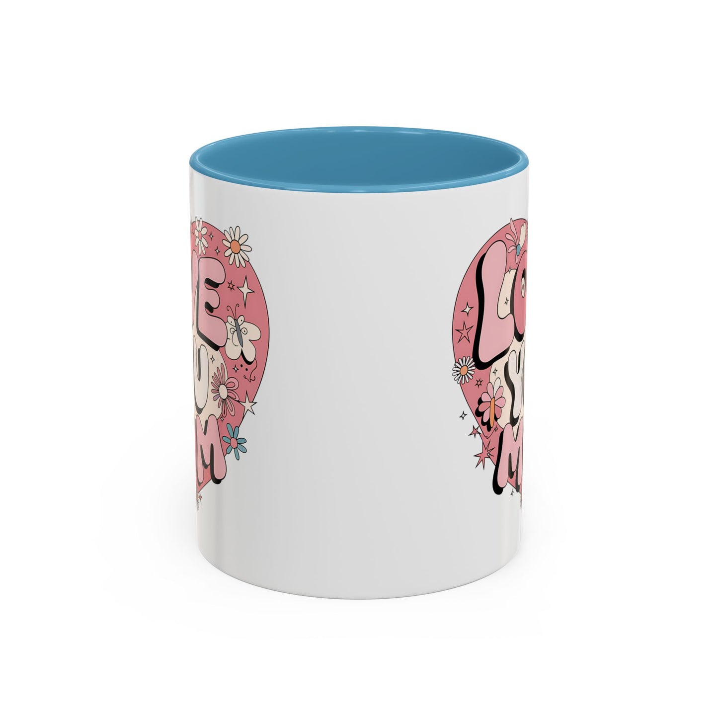 Mother's Day Mug - Love You Mom Retro Heart