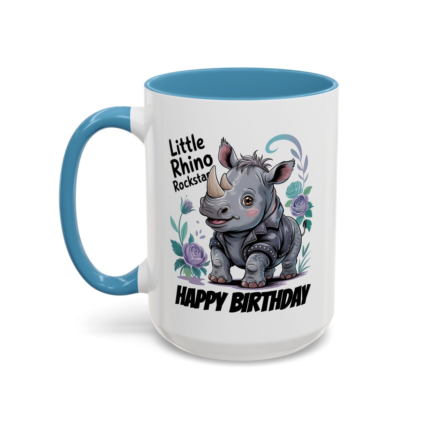 Birthday Mug - Happy Birthday Little Rhino Rockstar