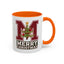Christmas Mug - Merry Christmas White Green & Red College Text