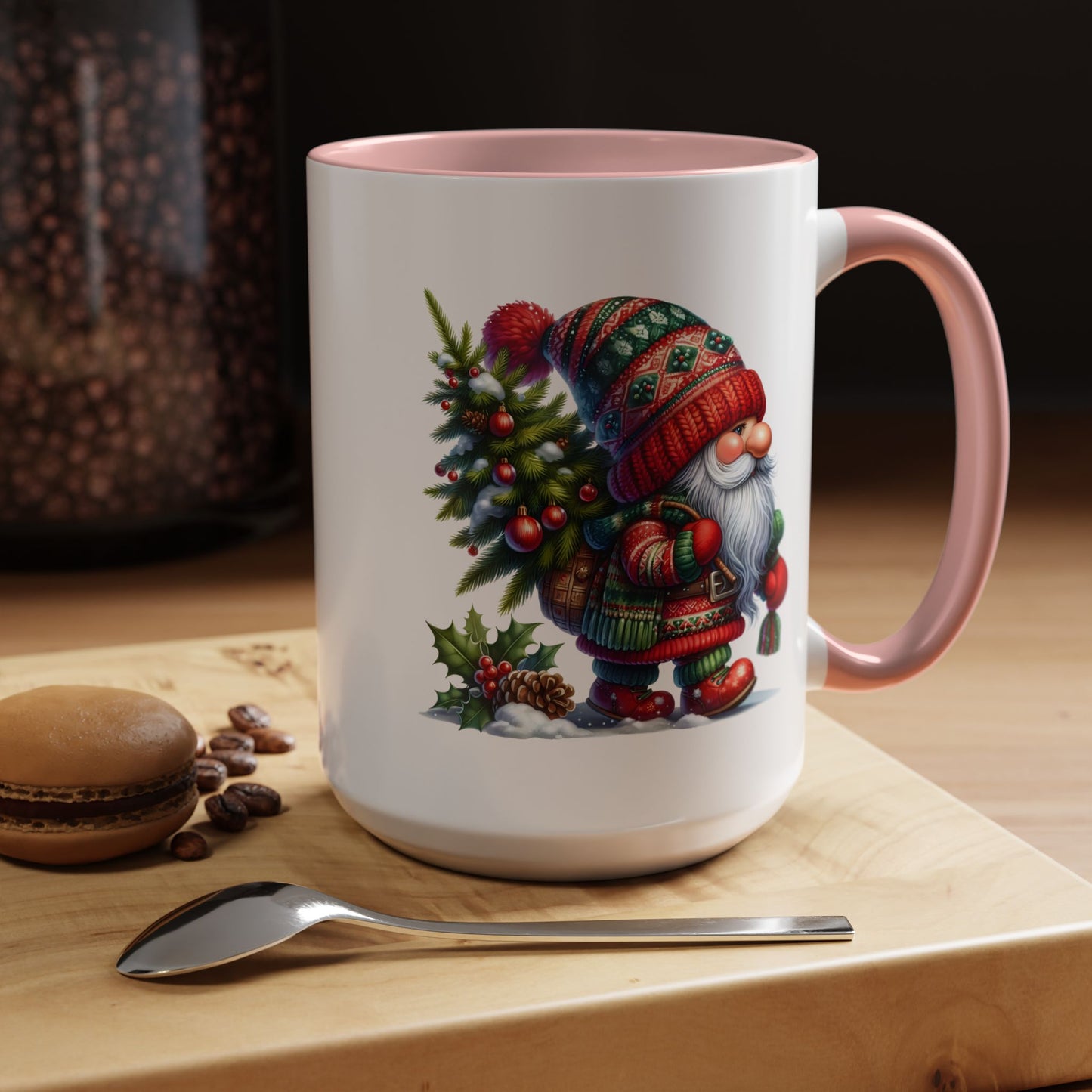 Christmas Mug - Gnome Christmas Tree and Pine Cone