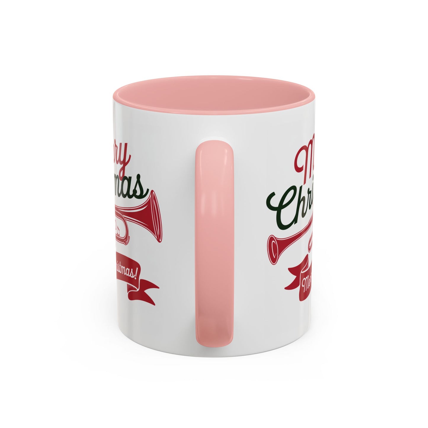 Christmas Mug - Red & Green Text Trumpet