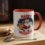 Christmas Mug - Happy Holidays Red & White Text Santa Snowman