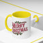 Christmas Mug - Merry Christmas Maroon & Green Text Decorations