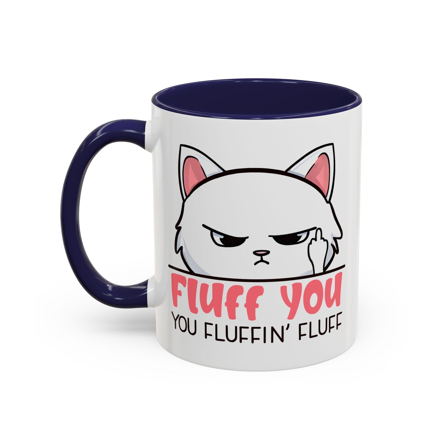 Adult Mug - Fluff You White Cat